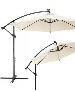 Závesný slnečník s LED svetlom Ø 330 cm Dekorhome