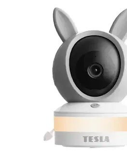 TESLA Electronics Bambino - Inteligentná detská chôvička 4 MP 2560p 5V Wi-Fi šedá/biela TBBWBM40