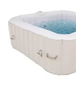 KONDELA Kamino New Typ 4 nafukovacia vírivka 910 l sivohnedá (taupe) / biela