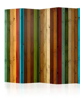 Paraván Wooden rainbow Dekorhome
