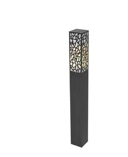 Moderný vonkajší stĺpikový svietidlo čierny 90 cm IP44 - Nicole