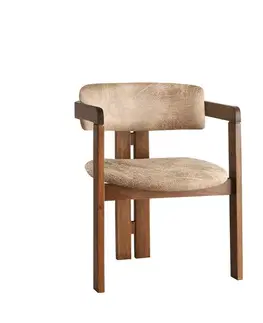 Jedálenská stolička CO Beige and Walnut
