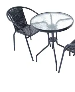 NABBI Jupiter 60 záhradný stolík čierna