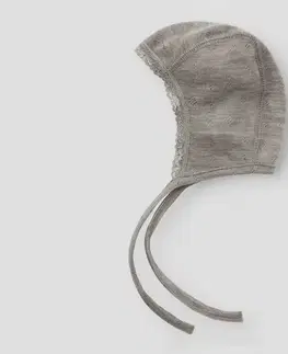 Detská merino čiapka NAME IT, hnedosivá