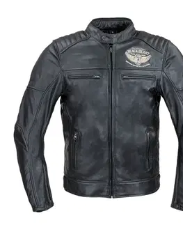W-TEC Black Heart Wings Leather Jacket čierna - 5XL