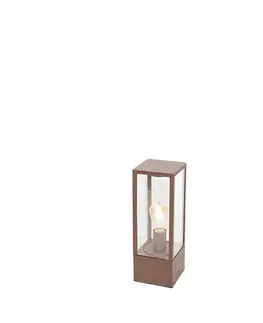 Priemyselná vonkajšia stojaca lampa hrdzavohnedá 40 cm IP44 - Charlois