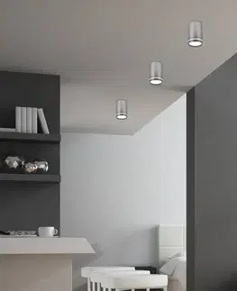 Strieborná stropná lampa 10cm 1xGU10 - POSLEDNÉ 2 KUSY