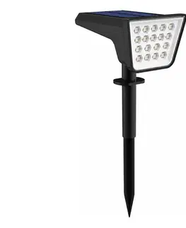  LED RGBW solárne svietidlo so senzorom LED/3,7V IP54 1200 mAh čierne SOLAR RGBW GARDEN SPOT LED