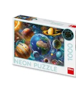 Puzzle Planéty 1000 neon Dino