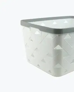 MAKRO - Košík úložný 25,5x19x14cm, biely