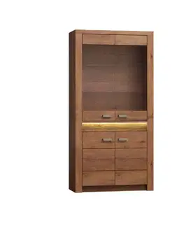 KONDELA Infinity 3 vitrína jaseň svetlý