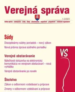 Verejná správa 1-2/2022 – Odborné vzdelávanie a príprava, Verejné obstarávanie