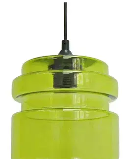 Zelená sklenená stropná lampa 60W E27 Decorado