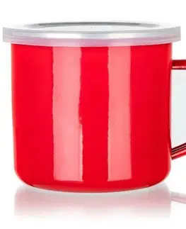 Banquet Smaltovaný hrnček Milton red, 9,5 cm, 0,5 l