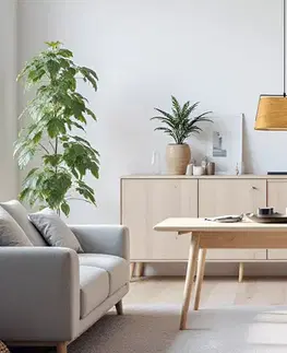 Stropná lampa Milbury čierna 2x40W E27 žlté tienidlo