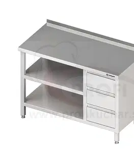  Pracovný stôl so zásuvkami - s dvomi policami 800x700x850mm