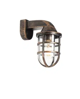 Vintage vonkajšia nástenná lampa starožitné zlato IP54 - Joeri