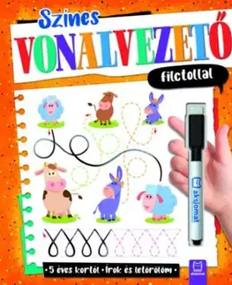 Színes vonalvezető filctollal - Írok és letörlöm - 5 éves kortól - Agata Kaczynska