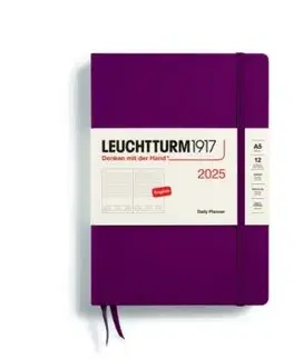 Denný diár LEUCHTTURM1917 2025 Port Red, Medium (A5) 2025, English