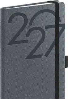 NOTIQUE Vreckový diár Ajax 2027, čierny, 9 x 15,5 cm