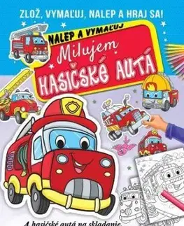 Milujem hasičské autá - nalep a vymaľuj