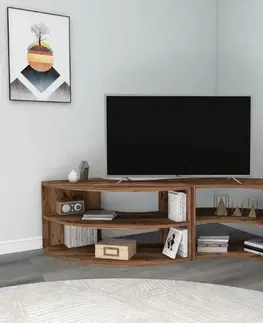 MELL rohový TV stolík, orech
