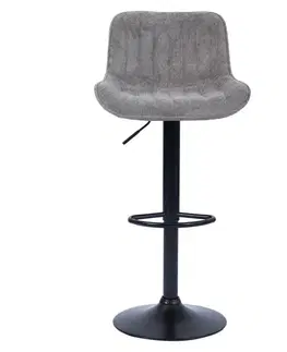 KONDELA Lenis barová stolička sivohnedá taupe / čierna