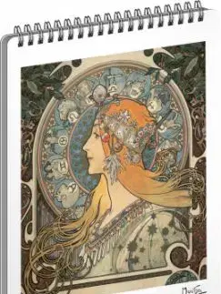 Špirálový zošit Alphonse Mucha: Thistle 60 strán