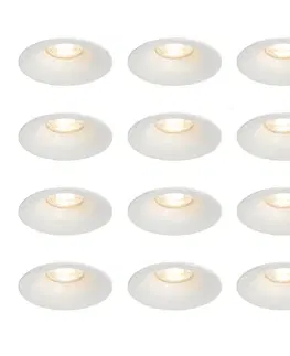 Sada 12 vstavaných bodových svetiel bielych GU10 50 mm - Gijs