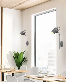 Nástenná lampa 1xE14 sivá 40cm ŠEDÁ