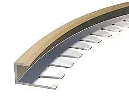 Ukončovací profil 9 mm pre krytiny od 9 do 10 mm (pre ručné tvarovanie) Hliník