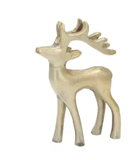 Dekoria Dekorácia Reindeer 11x3x14cm gold, 11 x 3 x 14 cm