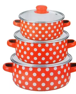 MAKRO - Sada hrncov s pokrievkou 3-dielna 16,18,20cm