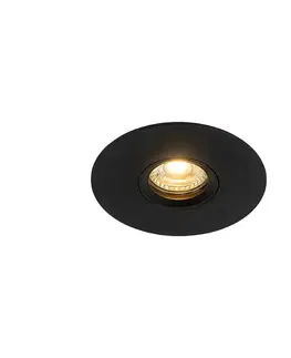 Moderné zapustené bodové svetlo čierne 12 cm - Buco