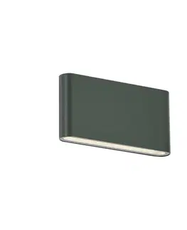 Moderné vonkajšie nástenné svietidlo tmavozelené 17,5 cm vrátane LED IP65 - Batt