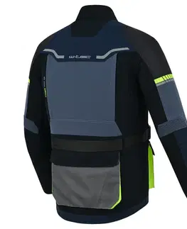 W-TEC Modock bunda čierno-modro-fluo žltá - 3XL