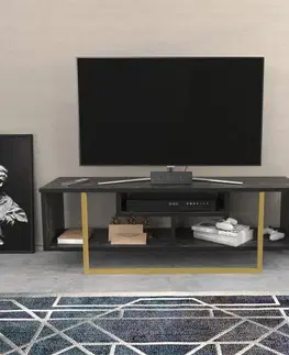 TV stolík Asal 120 - Black, Gold