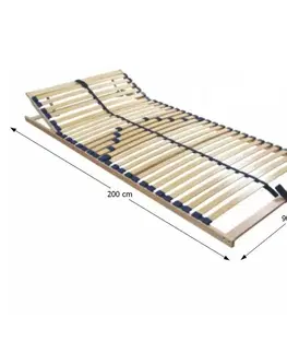 KONDELA Twinflex polohovateľný lamelový rošt 90x200 cm brezové drevo