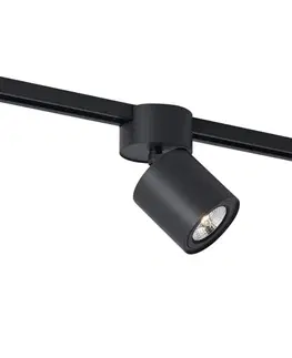 Moderný čierny reflektor pre 1-fázový koľajnicový systém GU10 70mm - Iconic Roto
