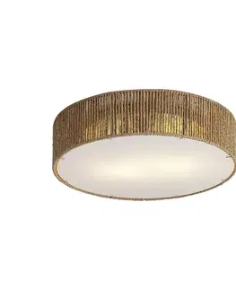 Japandi stropné svietidlo prírodné s tienidlom 38cm 2-svetlá - Luz