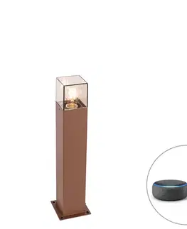 Inteligentná stojaca vonkajšia lampa hrdzavohnedá 50 cm vrátane Wifi P45 - Denmark