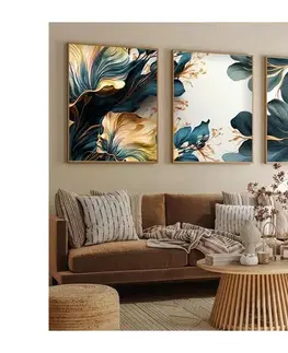  SADA 3x Obraz vo fotorámčeku 50x70 cm rastliny 693BSE1550