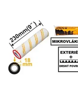 Kinekus Valček maliarsky náhradný 230x18mm INGCO, na drsný povrch a exteriér
