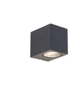 Moderná nástenná lampa tmavosivá IP44 - Baleno