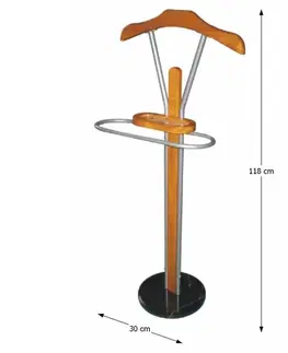 KONDELA Luke vešiak buk / strieborná / čierna