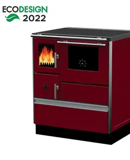 Sporák Dominant 70 červený 7,6 kW ľavý