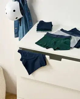 Chlapčenské boxerky, 7 ks, modré, zelené, sivé