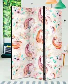 Paraván Pastel Unicorns Dekorhome