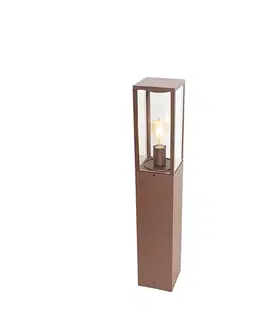 Priemyselná vonkajšia stojaca lampa hrdzavohnedá 80 cm IP44 - Charlois