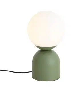 Hotel Chic Table Lamp Green with Opal Glass - Pallon Trend